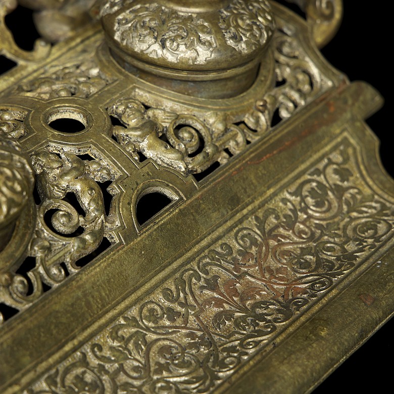 Double writing desk “Couple of angels” Louis XIV style, late XIX century