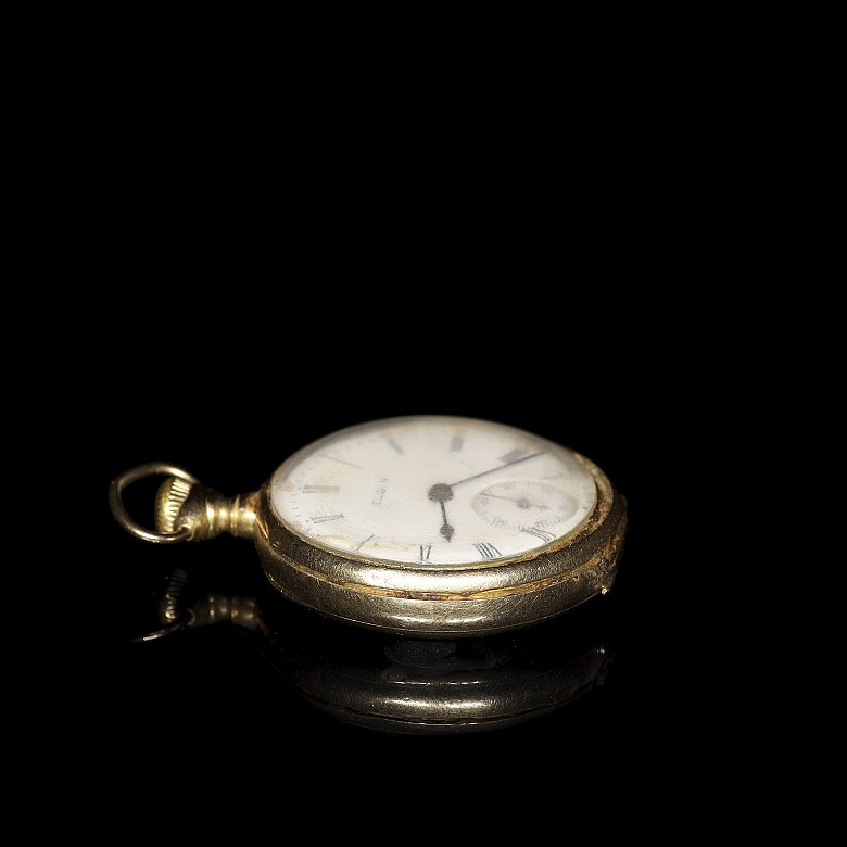 Pocket watch ‘Elgin’ in yellow gold