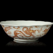 Chinese bowl enameled in red, Daoguang marked