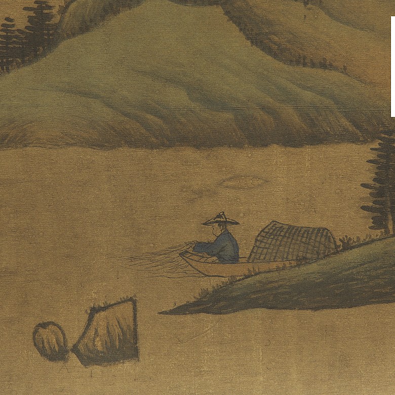 Chinese painting ‘Landscape and poem’, 20th century - 4