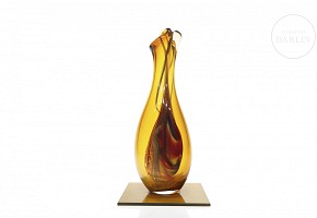 Molinary. Murano glass vase, 20th century