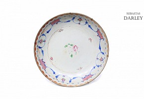 Enameled porcelain plate, Compañía de Indias, 18th - 19th century