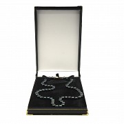 Akoya black pearl necklace