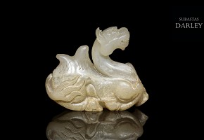 Carved jade camel figure, Tang dynasty