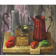 Juris Bindemanis (1952) “Still Life with Peppers”, 1996