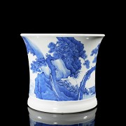 Enamelled porcelain vessel ‘Fishermen’, Qing dynasty