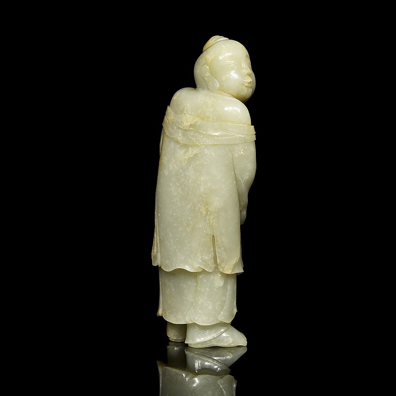 Carved jade figure “Monk”, Qing dynasty