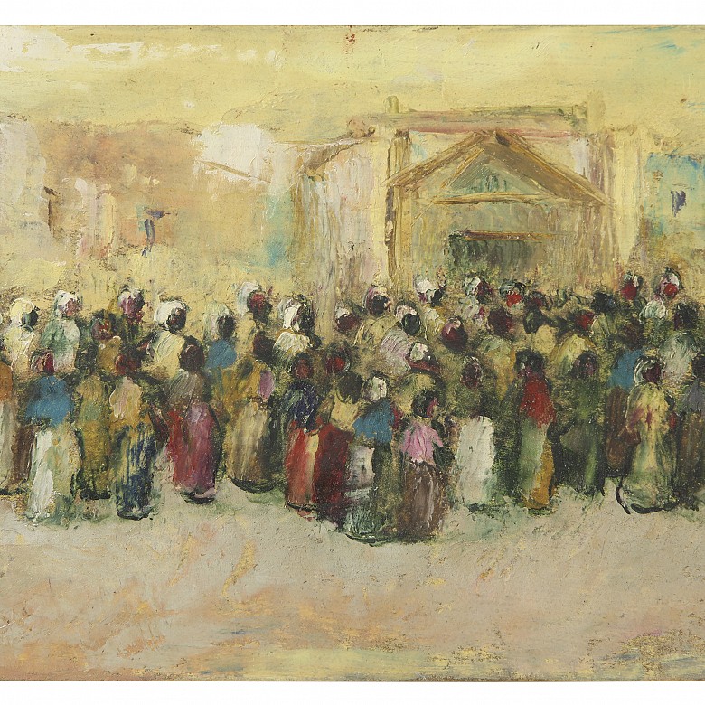 Painting “Great gathering”, 19th century