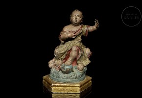 18th century Andalusian School ‘Infant Jesus with cherubs’