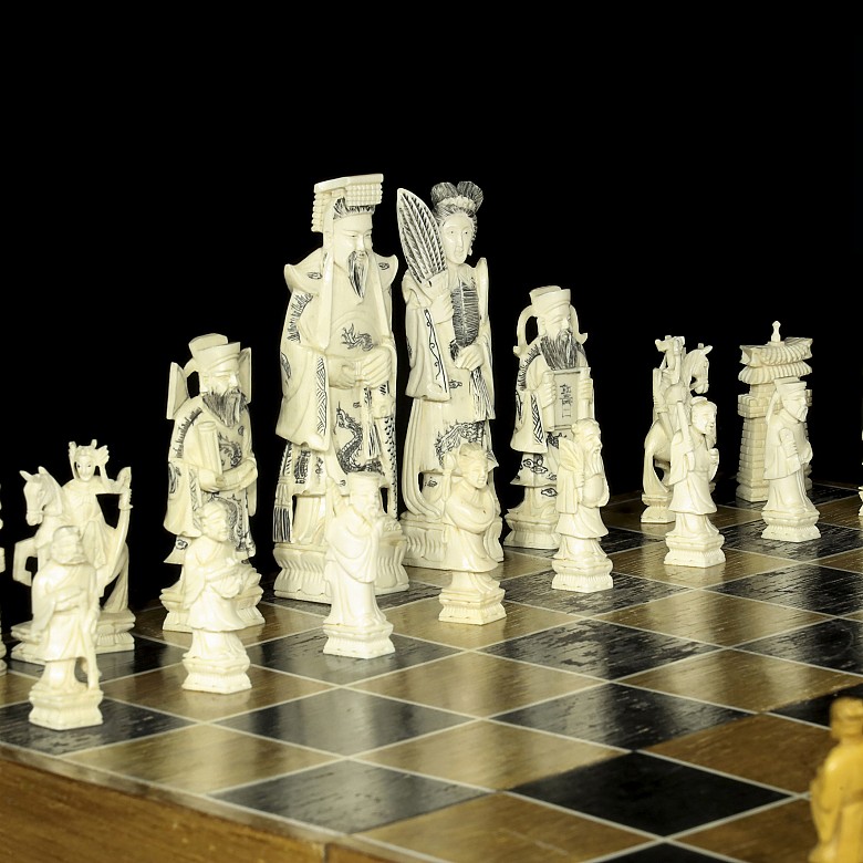 Ivory chess set, 20th Century - 5