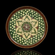 Sancai glazed ceramic dish, Tang dynasty