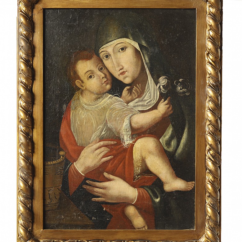 Virgen María y niño Jesús, s.XVIII-XIX