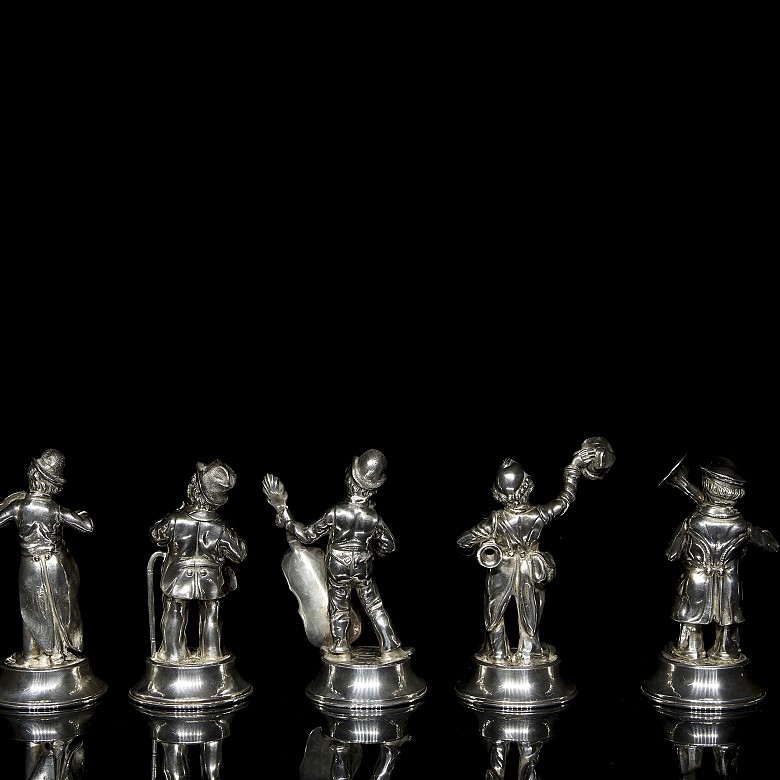 Set of silver figurines ‘Musicians’, 20th century