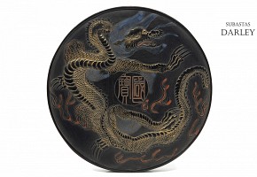 Ink piece with dragon, Qing dynasty