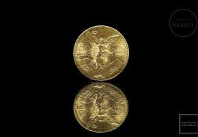 Gold coin of 50 Mexican Pesos