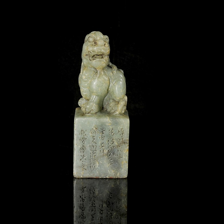 Shoushan ‘Mythical Beast’ stone seal, Qing dynasty