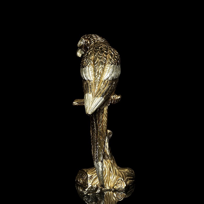 Gilded metal sculpture ‘Parrot’, 20th century - 2