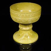 Ceremonial glazed ware ‘Dou’ vessel, Qing dynasty