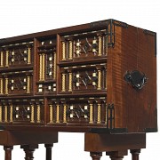 Spanish chest with bone marquetry, 20th century