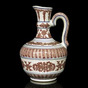 Chinese enameled porcelain pitcher, 20th century