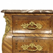 Louis XV wooden chest of drawers, Pierre Migeon style, 18th century - 14