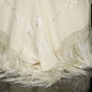 Embroidered manila shawl, 20th century