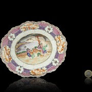 Enameled porcelain plate, 20th century