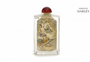 Snuff bottle with a miniature scene, 20th century