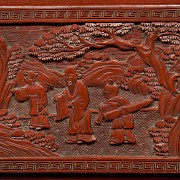 A cinnabar lacquer rectangular box, Qing dynasty