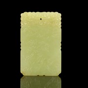 Yellow jade plaque ‘Scene’, Qing dynasty