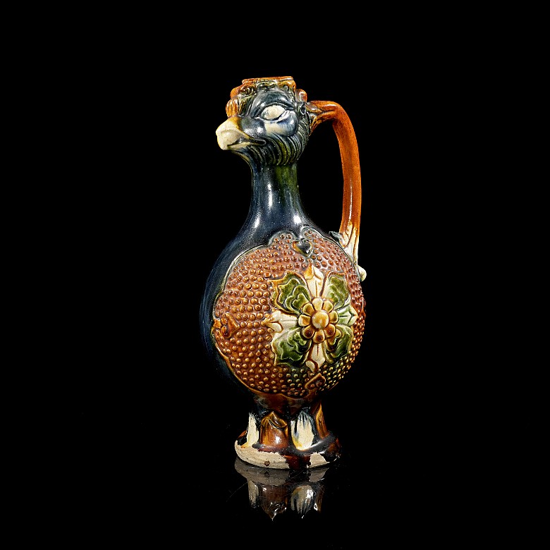 Sancai-glazed ceramic jug ‘Phoenix’, Tang style