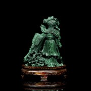 Carved malachite figure ‘Lady’, 20th century - 3