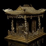 Small carved wooden temple, 19th - 20th century