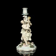 German porcelain ‘Candelabra of a woman with child’, 20th century