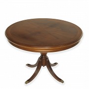 Round mahogany table - 5