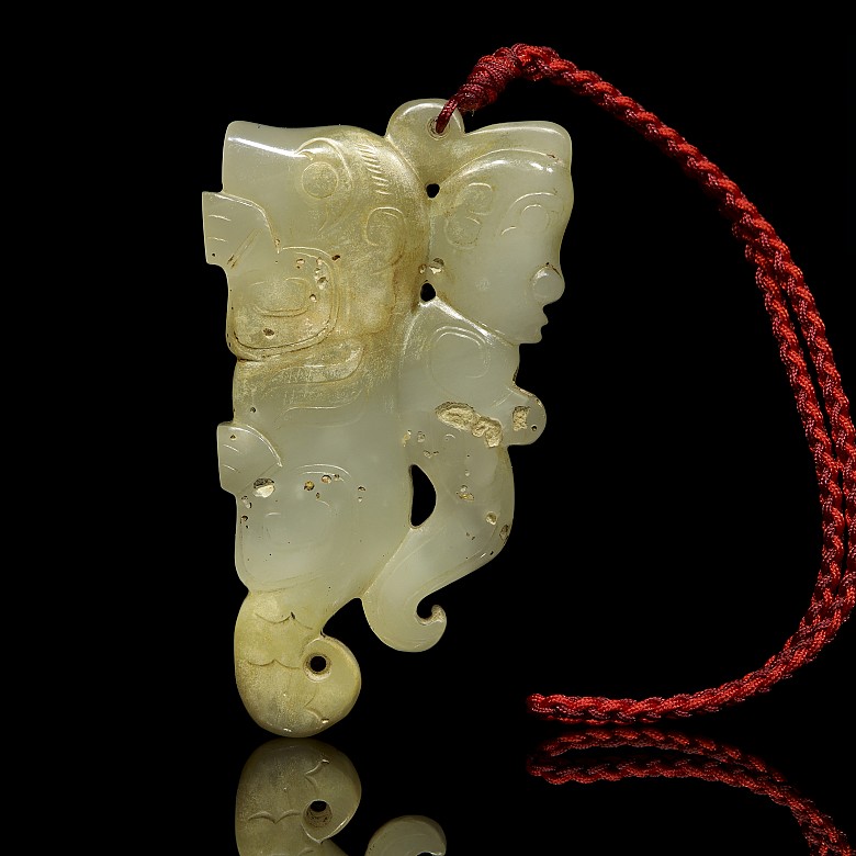 Carved jade pendant, Western Zhou