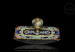 French ink blotter ‘Cloisonné’, late 19th century