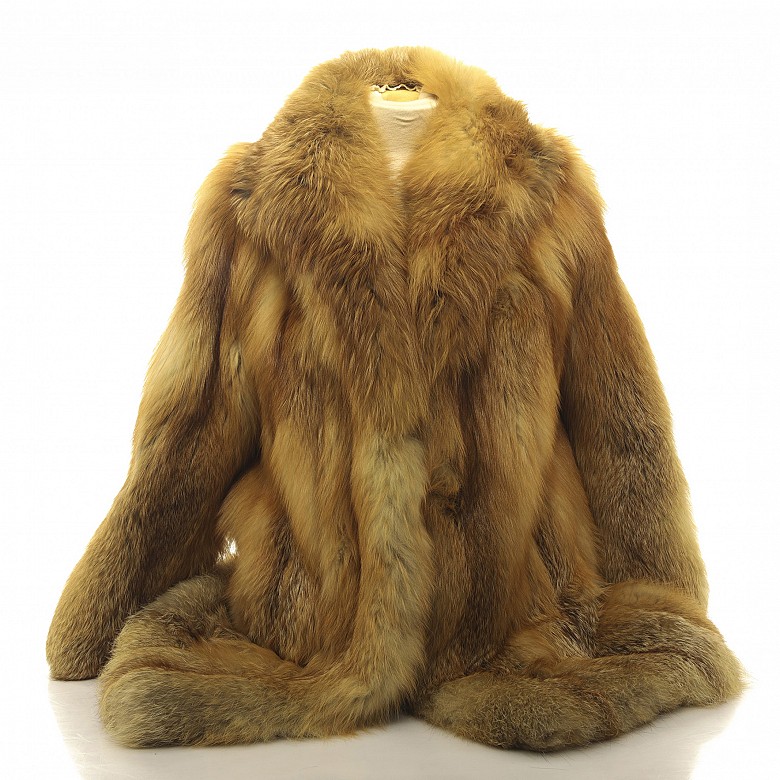 Red fox fur coat.