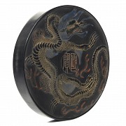 Ink piece with dragon, Qing dynasty