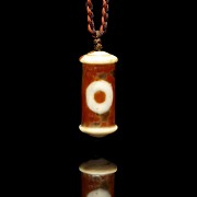 Agate ‘Dzi’ bead with eye decoration, Ming dynasty