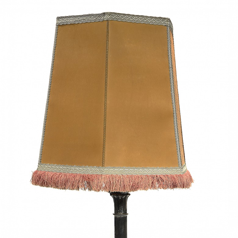 Almazán silver-plated bronze floor lamp, 20th century - 7