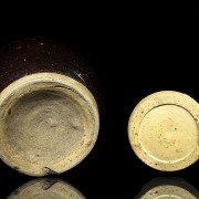 Set of black glazed vessels, 20th century