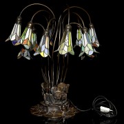 Tiffanies style table lamp ‘Lilly’, 20th century