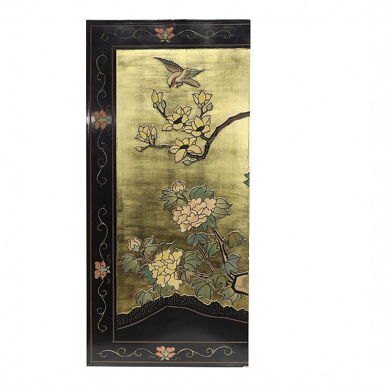 Chinese four-leaf folding screen, 20th century