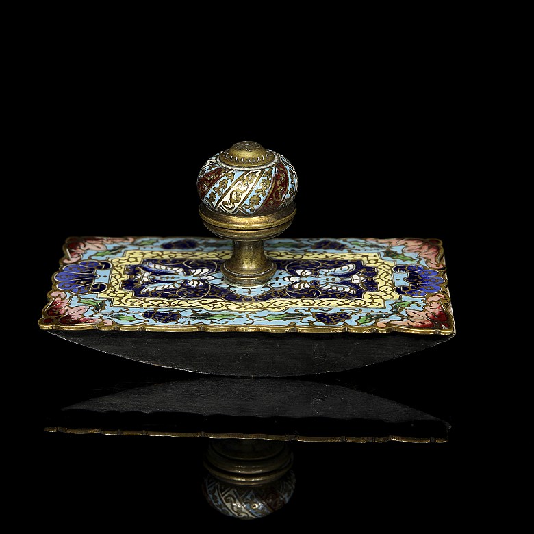 French ink blotter ‘Cloisonné’, late 19th century