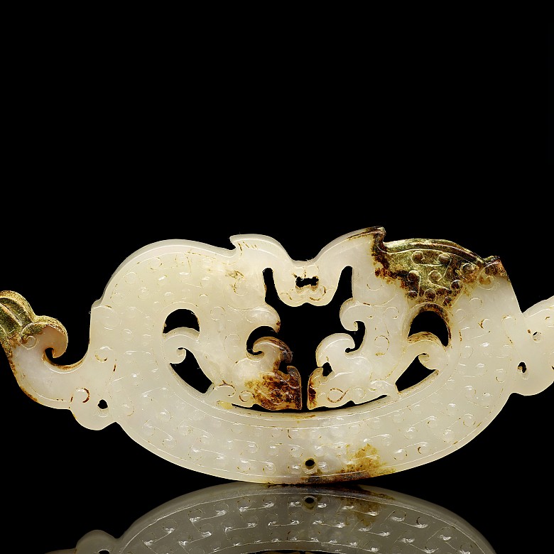 Set of four white jade ornaments, Warring States Period