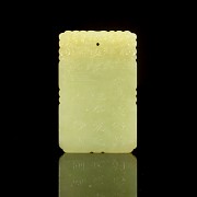 Yellow jade plaque ‘Scene’, Qing dynasty