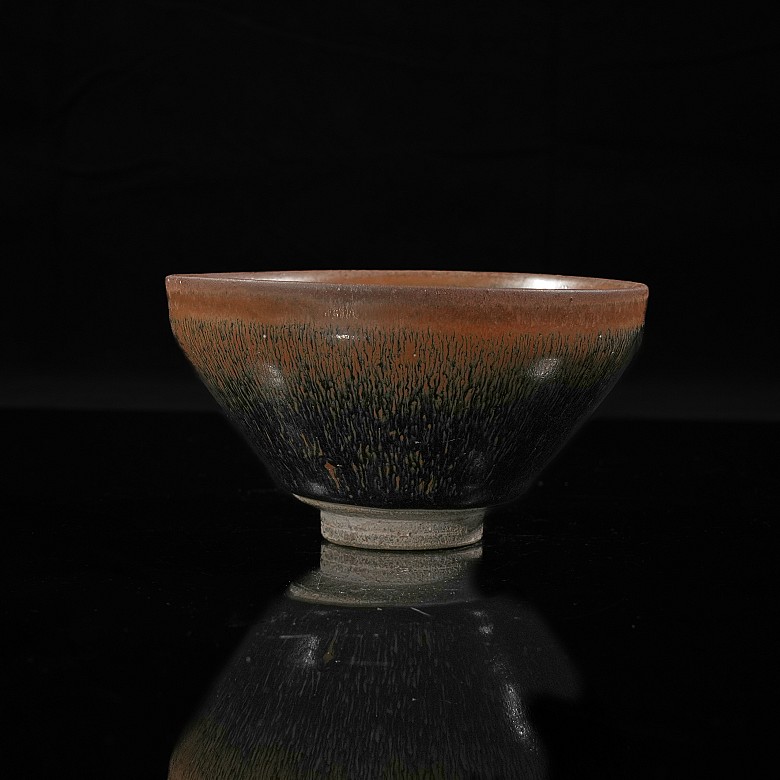 Black-glazed earthenware bowl, Song dynasty