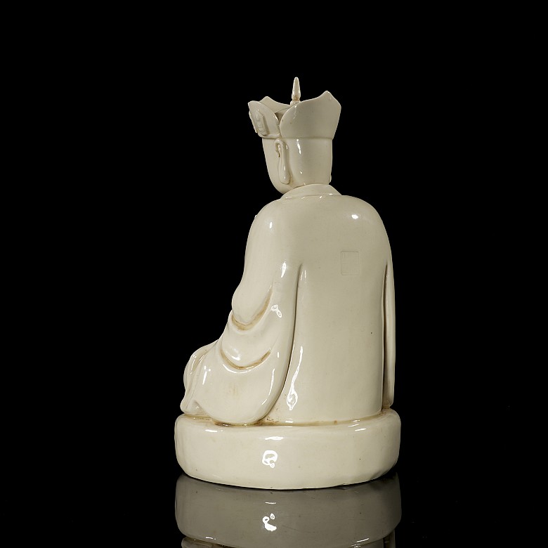 Glazed porcelain figurine ‘Monk’, Qing dynasty