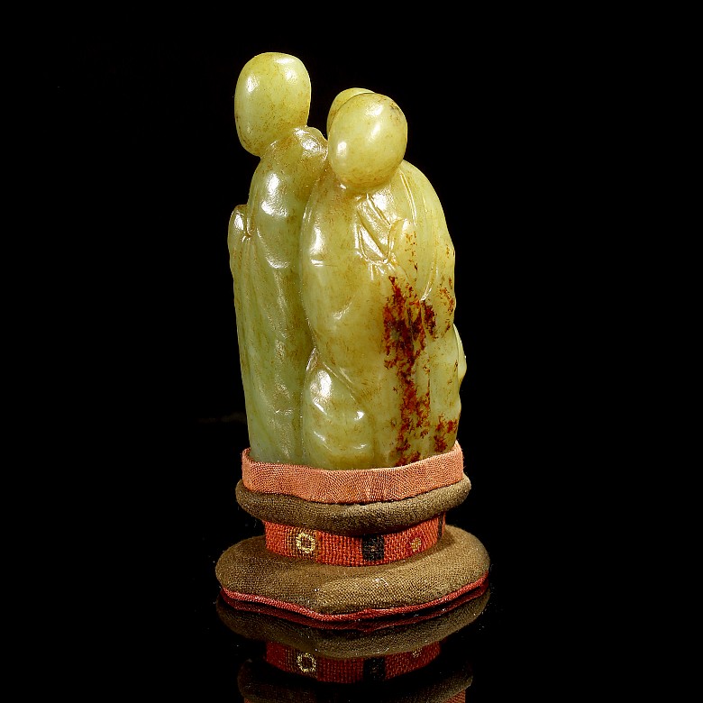 Yellow jade figurine ‘Monks’, Han style